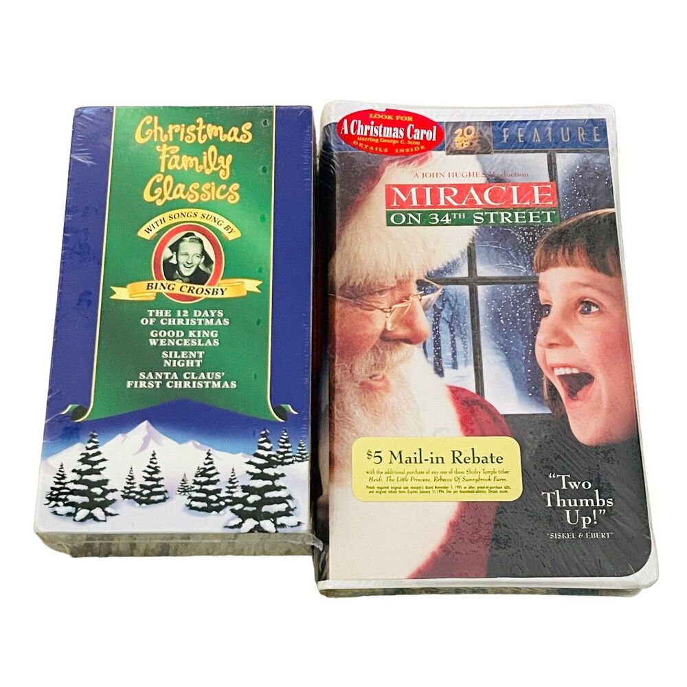 Miracle on 34th Street Christmas Family Classics VHS Clamshell Bing Crosby New